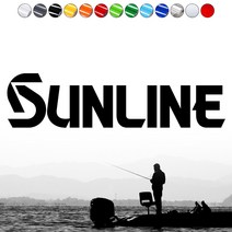 낚시로고스티커 FS017 SUNLINE 썬라인 조구사마크 태클박스 자동차꾸미기, 1개, 메탈실버S