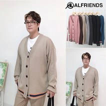 M 헤비 빅오버핏 3줄라인 가디건