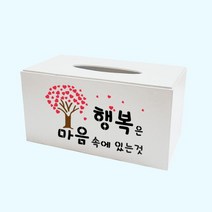 [바보사랑] 스텐실 켈리그라피 휴지함 만들기세트, 디자인선택:스텐실도안A행복은, 상세 설명 참조