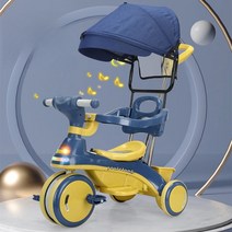 유아세발자전거 아기 미취학 아동용 어린이 트라이크 트라이시클 접이식 폴딩, 17. 스카이블루