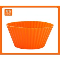 머핀컵 7cm 멀티 컬러 비 독성 환경 친화적 인 실리콘 머핀 컵 케이크 금형 온도-40C 230, [01] 5PCS, [01] Orange