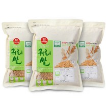 [두보식품] 무농약 귀리쌀 1.5kg 3봉 (2020년 햅쌀), 1세트