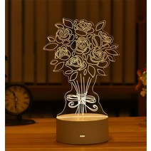 자동차 빔 발광 레이저 가이드 후진 로맨틱 러브 3D 아크릴 네온 사인 Led 램프 홈 어린이 야간 조명 테이블 생일 발렌타인 데이 침대 옆, [06] 6 - Unicorn, [02] Three color