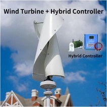 발전기 소형 태양광 캠핑용 15KW 20KW 풍력 터빈 수직 대안 없는 에너지 풍차 가정용 24V 48V 96V 하이브리드 컨트롤러, 24V+White+Option 4