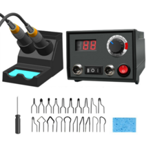 우드버닝 온도조절 우드버닝기 우드버닝툴 버닝펜 3d펜 인두기, 고급 2구(펜촉20개 포함)