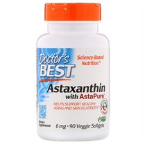 닥터스베스트 아스타잔틴 아스타 퓨어 6 Mg 90 베지캡 Aa12910 Top Brand 해외 현지 배송, 1개