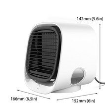 휴대용미니에어컨 탁상용냉풍기 미니 냉풍기 샤오미 휴대용 에어 컨디셔너 가습기 공기 청정기 홈 룸 오피, 01 WHITE