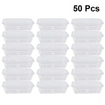 50pcs 투명 과일 상자를 수행 일회용 샐러드 식사 컨테이너 식품 저장 상자 포장 점심 꺼내, 750ml 16.8x14x5.2cm