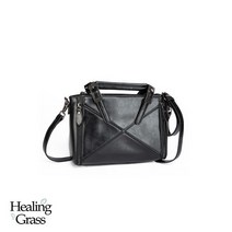 [AK PLAZA] [힐링그래스] 천연소가죽 토트&크로스백 (HGCH2591BK)