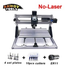 cnc 조각기 레이저 소형 미니 CNC3018 ER11 GRBL1.1 DIY 조각 기계 액세서리 레이저 커터 PCB 밀링 머신, 05 40w