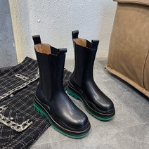 나루니 여성첼시부츠 컬러굽 투톤 두꺼운굽 부츠 가을 겨울 봄 5cm 5cm굽