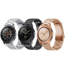 삼성 갤럭시 워치 액티브 2 44mm 40mm 메탈 시계 밴드 스테인리스 스틸 스트랩 20mm (41mm 42mm 호환 가능), 로즈 골드