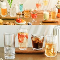 홈카페 냉커피 유리커 주스컵 아이스커피잔 13종 택1 치스티 1007 심플컵 200ML
