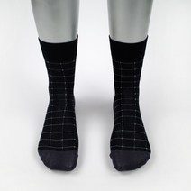 남성 실켓 윈도페인 체크 심리스양말 (2Colors) MM006