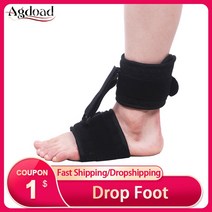 족저근막염 무지외반증 보조기 교정기 패드 조정 가능한 풋 드롭 정형용 교정기 발바닥 근막염 염좌 발목, 한개옵션0