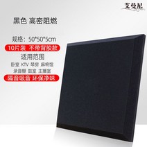 접착식 흡음재 방음재 가정용 녹음실 업소용 방음 부스 공사 셀프 시공 소음차단, 비접착식 고밀도 블랙 10개