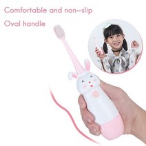 어린이 전동 칫솔 만화 패턴 아이 3 교체 헤드 케어 치아와 잇몸, [02] 분홍색