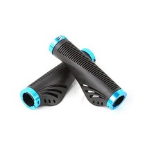 Tobefore 자전거 핸들바 그립 산악 인체공학적 디자인 확장 홀딩 고무 도로용 알루미늄 잠금 MTB BMX파란색