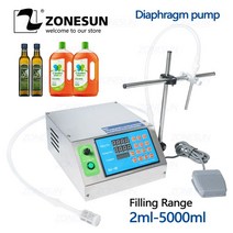 액체 zonesun 다이어프램 펌프 필러 반자동 잉크 주스 물 음료 오일 충전기 34, 단일 노즐, 유럽 ​​연합