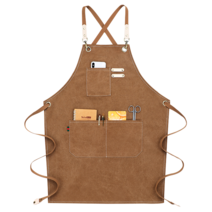 모올글래드 캔버스 생활방수 프리미엄 앞치마 카페 바리스타 공방 미용실 어린이집, 캔버스 생활방수 프리미엄 앞치마 (카푸치노)