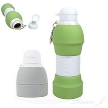 리시안제이 접이식 실리콘 물병 600ML 랜덤 등산용물병 접는물병