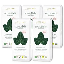[12매X5팩] 네띠 친환경 여성용 인코 패드 노멀 (중형), 단품