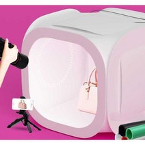 포토박스 미니 스튜디오 제품 음식 사진 누끼따기, 60cm 3색 조명