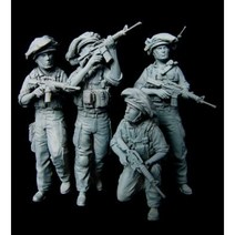 1/35 스케일 다이 캐스트 수지 그림 이스라엘 군인 모델 4 인 조립 키트 디오라마 조립 모델 도색되지 않은