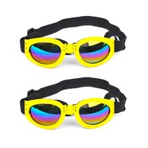 오픈런 이거 하나씩은 다 있지 댕댕이 썬글라스 고글 2개, 라운드, 옐로우