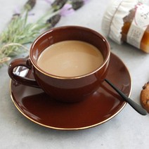 에크렌 골드 림(rim) 노블 커피잔 1인세트 300ml 4 color 라떼잔, 베이지(0144R), 에크렌 노블 커피잔 골드림_300ml