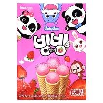 스위트몬스터 빙빙 아이스콘 과자 딸기 6p, 53.4g, 20개