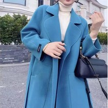 양면 모직 코트 여성 가을 겨울 하프 기장 프리미엄 울 코트 FC4646