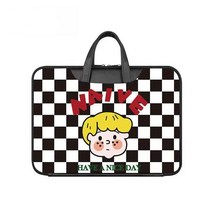 [싱쿨]노트북 가방 체크 무늬 보이 걸 커플 노트북 파우치, 흑백