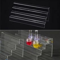 와이드 사이즈 계단식 아크릴 상품 제품 진열대 디스플레이 용 디피 매장 화장대 판매점 거치대 소품 인테리어 투명 받침대 주얼리 악세사리 정리대 피규어 화장품 매니큐어 전시대 장식