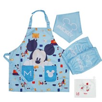 SNC/디즈니 [여행-미키] 아동 앞치마+두건+토시+지퍼백 4종 세트