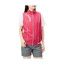 캘러웨이 C22116200 여성용 풀 지퍼 조끼 골프, Small, 1090 pink