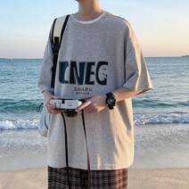 모노포스 Cene 프린팅 오버핏 반팔 티셔츠 MH1077