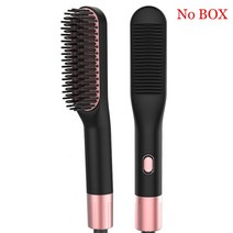 옆머리누르기 셀프다운펌 옆머리다운펌전문 헤어 스트레이트 너 브러시 핫 빗 남자 스타일링 열 세라믹 전, 01 Black_02 EU