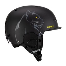 스키 스노우 보드 헬멧 COPOZZ유니 스노우보드 성인 용 절반 덮음 충격 방지, [02] M, [02] Panther