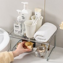아카아카 아크릴 투명 미니 선반 진열대 모듈 선반 화장품 정리함 수납함 정리대, 1단(1개), 1개