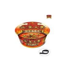 만한대찬 우육면 컵라면 매운 소고기맛 204g + 스윗플래닛 마스크줄, 3개