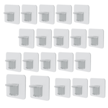 차차미 투명 선반 부착 지지대 무타공 벽 접착 브라켓 스티커 책장 가구 고정 받침대, 투명×20개입