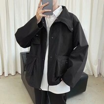 커플코트 타입 야구복 남성 여성 트렌드 봄가을 계절 멋진 와이드 루즈핏 4998781758, 3XL, 블랙 1000 더블레이어 퀄리티