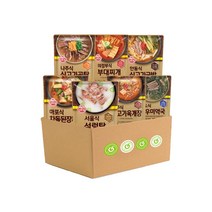 오뚜기 남도식 한우미역국 + 안동식 쇠고기국밥 + 의정부식 부대찌개 + 대구식 쇠고기육개장 + 서울식 설렁탕 + 나주식 쇠고기곰탕 + 마포식 차돌된장찌개, 500g, 7개