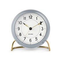 Arne Jacobsen 스테이션 알람 탁상시계 회색, 기본