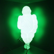 만트럭 부품 호환 14quot 인형 그림 bibendum 소장품 광고 타이어 미쉐린 교체 장식 7, 2pcs 녹색, 3800lm