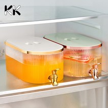 탄산음료디스펜서 탭 가있는 5 3l 수직 항아리 냉장고 대용량 얼음 물통 용 식품 등급, 하얀