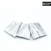 규즈몰 빵묶는끈 고추 지지대 빵타이 포장 빵끈 은색 800P