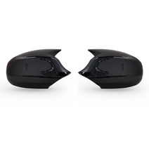 사이드미러 1 쌍 bmw e87 e81 e82 e90 e91 e92 e93 120i 128i 118d 120d 130i 후면보기 측면 케이스 트림 m 스타일 자동차 백미러 캡, 복근 블랙