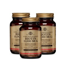 솔가 비오틴 10 000mcg 베지터블 캡슐 글루텐 프리 비건, 120정, 3개